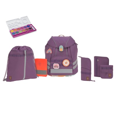 Lässig Schulranzen Set unique Purple Set 7 tlg