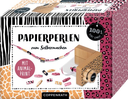 Papierperlen Set zum Selbermachen Tierprint