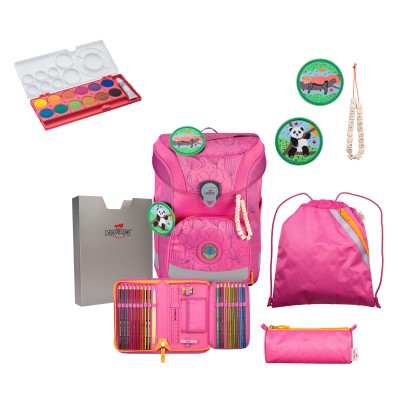 DerDieDas Schulranzen Easy mit Buttons Pink Planet