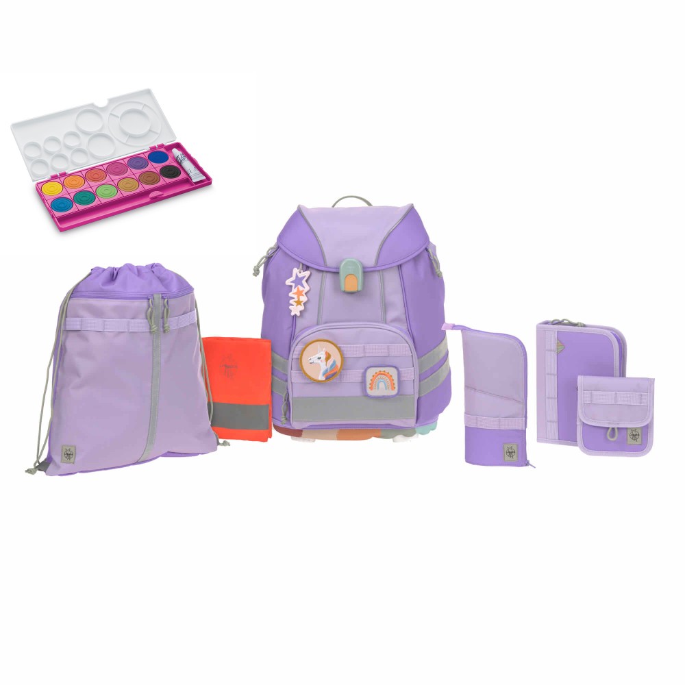 Lässig Schulranzen Set unique Flexy Violet Set 7 tlg