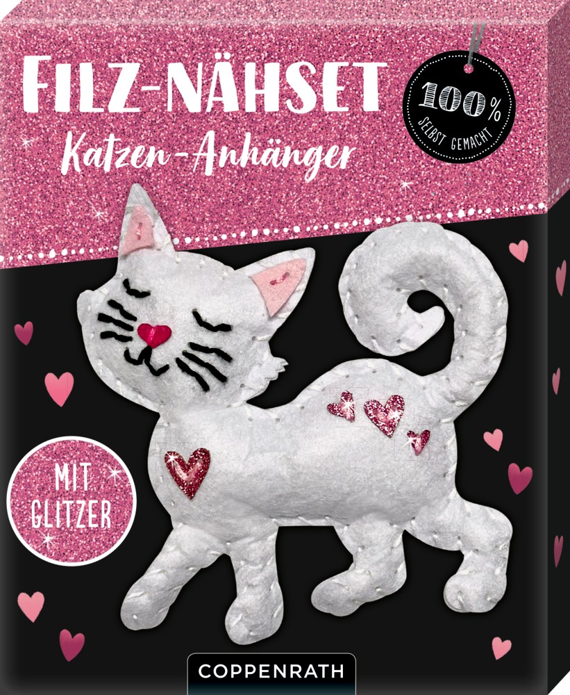 Filz-Nähset Katze weiß