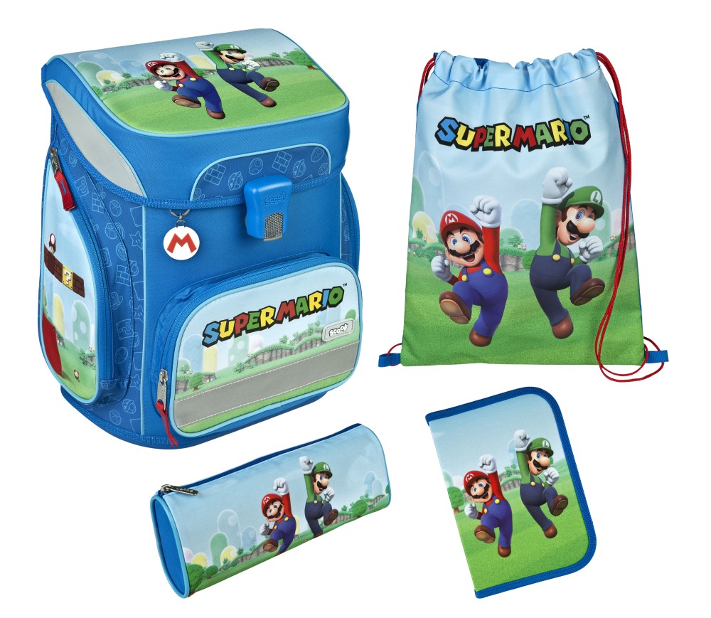 Scooli Schulranzen EasyFit Super Mario 5tlg.