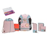 Lässig Flexy Unique Schulranzen Set 7 tlg. Rose + gratis Farbkasten