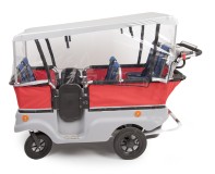 Winther E-Turtle Kinderbus mit Motor für 6 Kinder inkl. Regenschutz