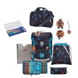 DerDieDas Schulranzen Ergoflex Easy Ninja Fighter Set 6tlg. + gratis Farbkasten